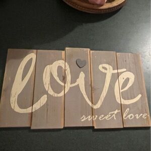 Pier 1 Gray and Cream Love Wall Art